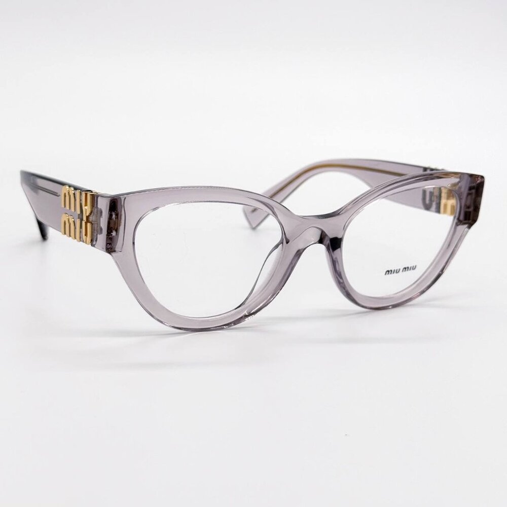 NEW MIU MIU MU01VV 12W1O1 PINK CLEAR WOMEN EYEGLASSES MIU MIU VMU 01V